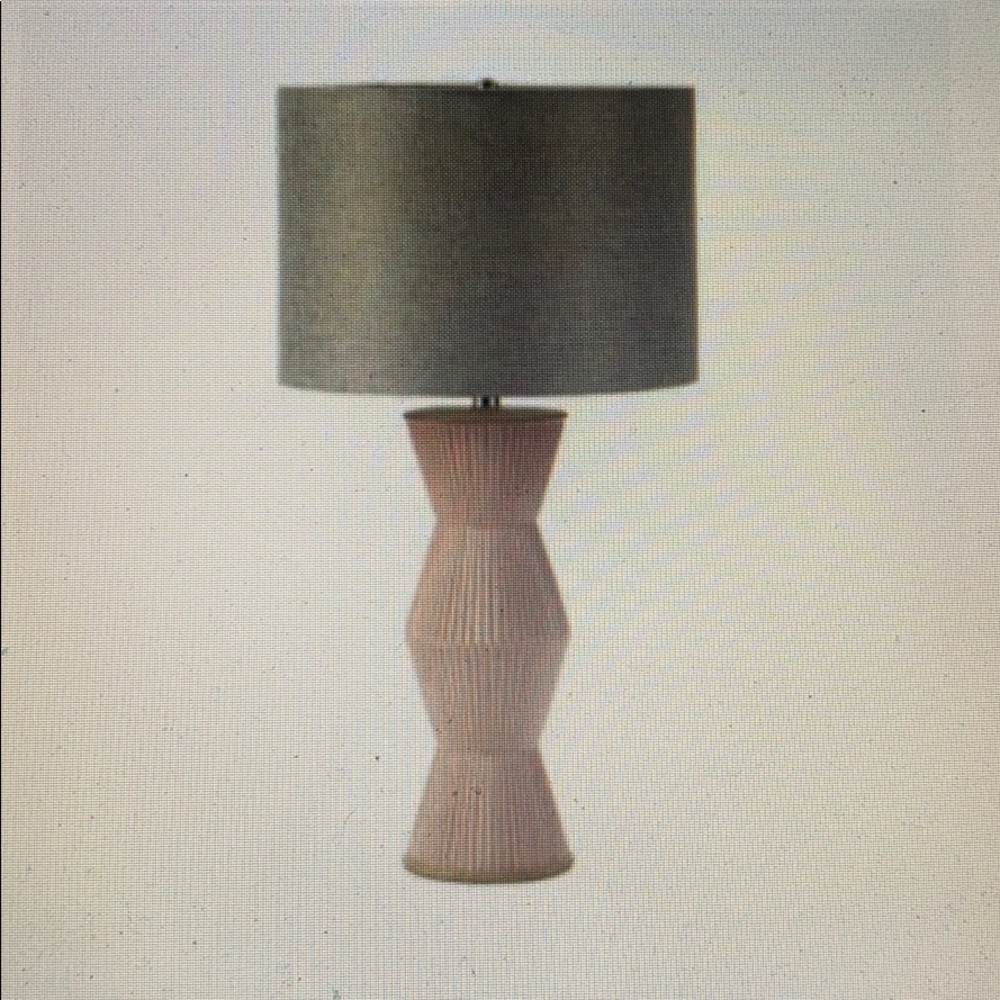 NIB 1-Nikki Chu Gable Pink Ridges Lamp